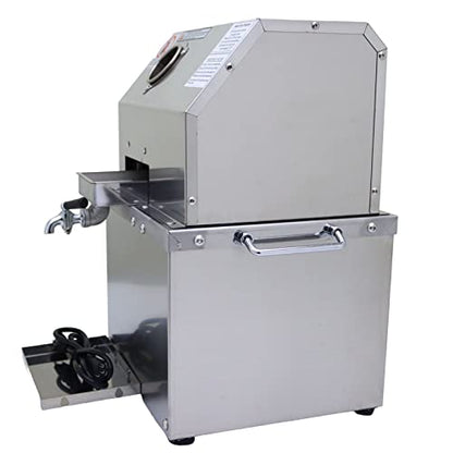 LGXEnzhuo 110V Electric Sugar Cane Press Juicer Machine, 800W Stainless Steel Desktop Sugarcane Juicing Crusher Extractor, with 3 Rollers for Home and Commercial: Home & Kitchen