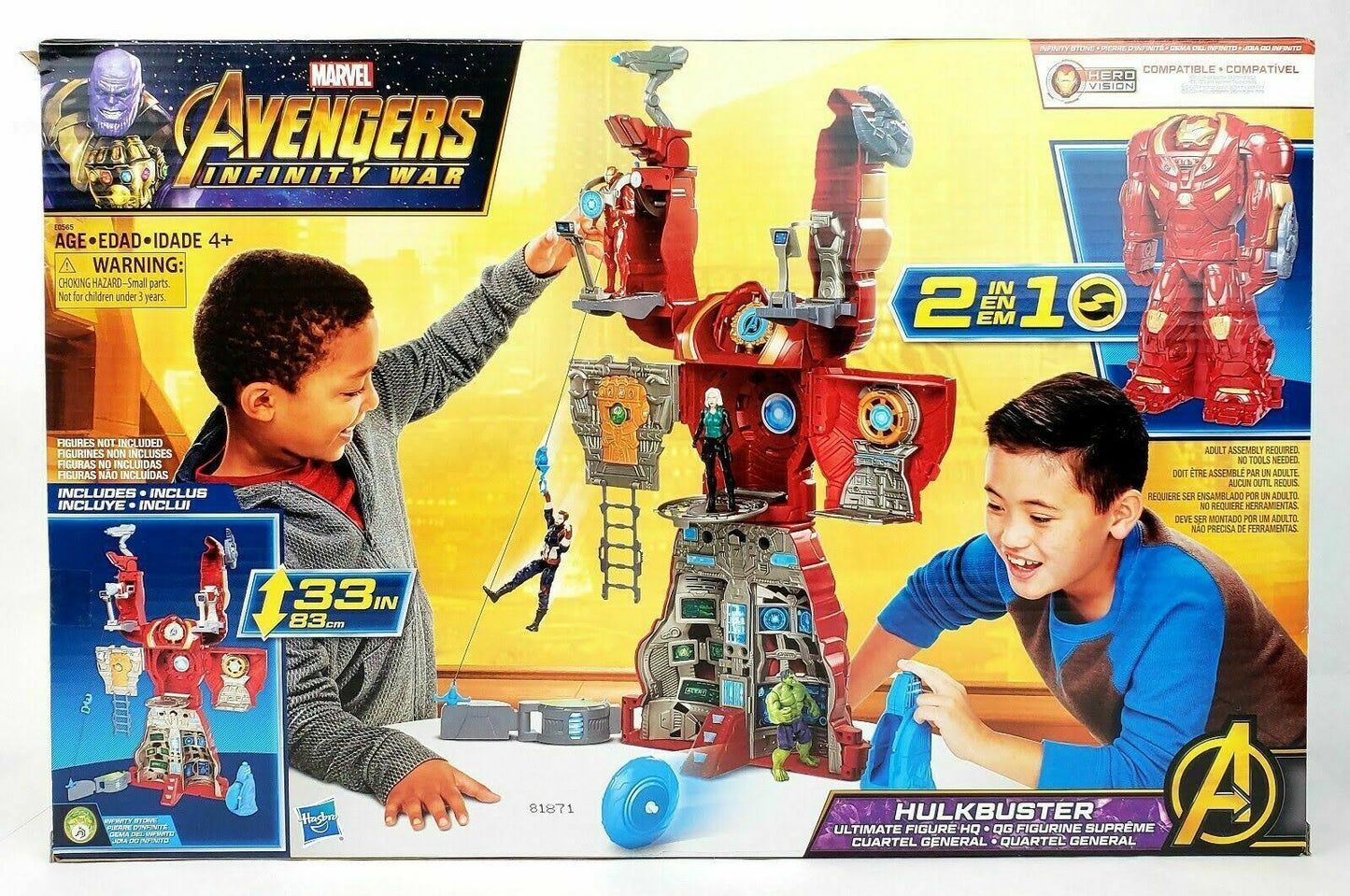 Hasbro Marvel Avengers Infinity War Hulkbuster Ultimate Figure HQ Playset with Target Tower & Roto-Blade Launcher
