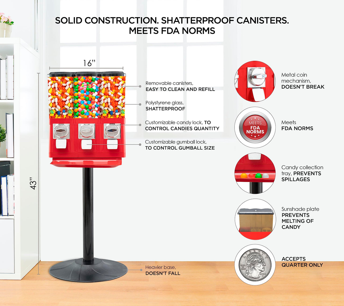 Machines Dispenser Commercial Removable Canisters
