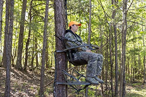 Summit Viper SD Climbing Treestand �� Lightweight Aluminum, Foam Padded Seat, 300 lbs Capacity, Includes Safety Harness