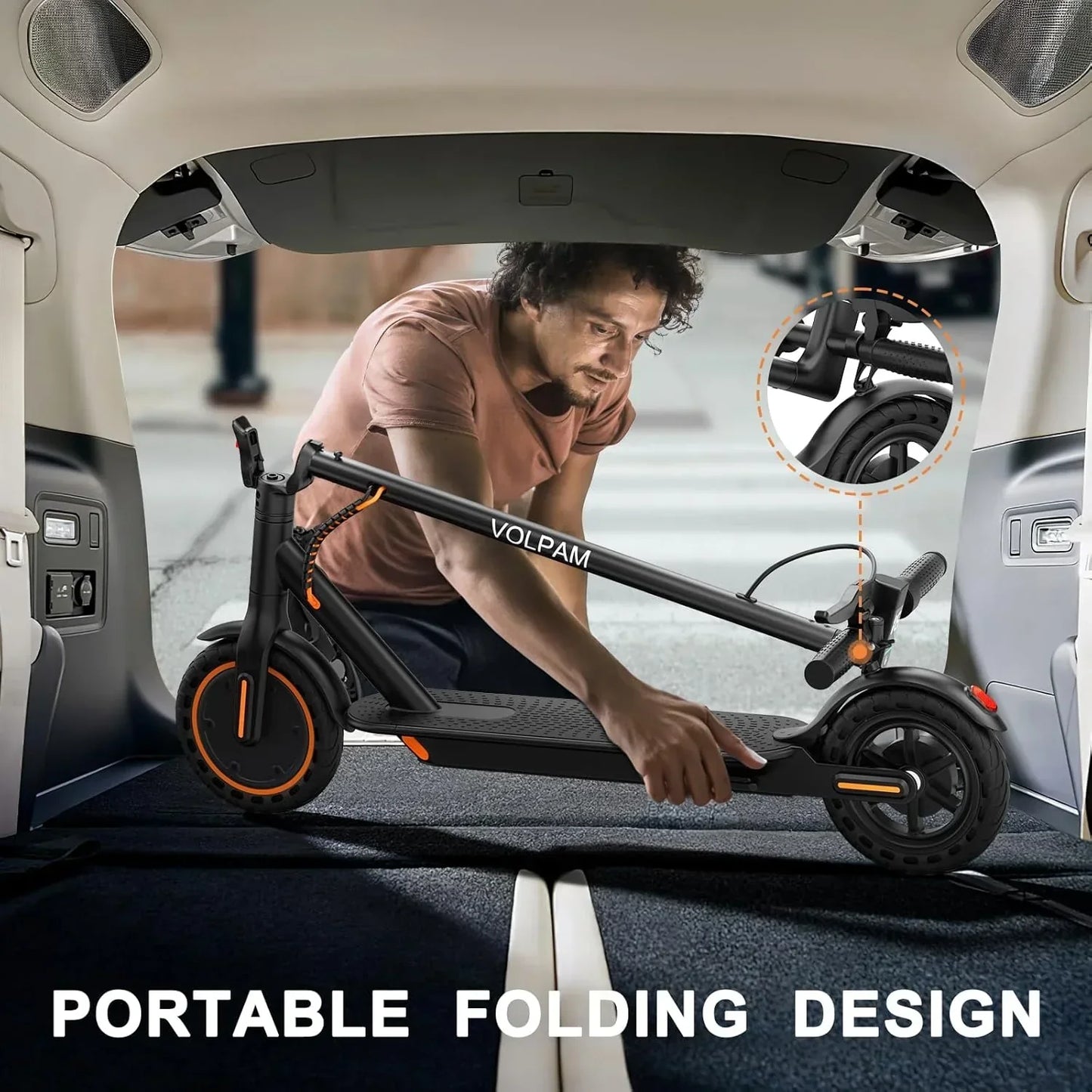 Electric Scooter, 350W/500W Powerful Motor, 8.5"/10" Solid Tires, 19/22Mph, 28/21/12 Miles Range,Dual Braking