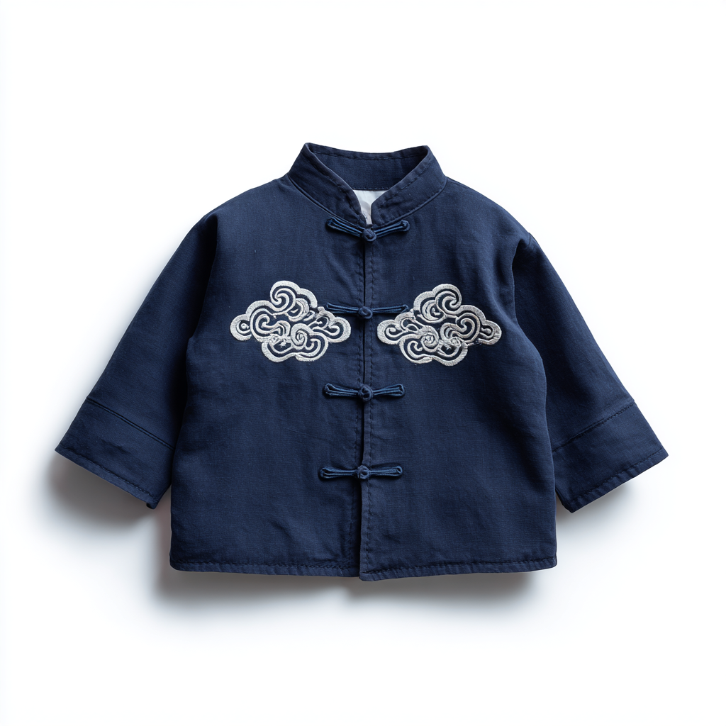 Puristla Kids Embroidered Traditional Jacket - Modern Chinese Style Lightweight Outerwear Coat for Boys and Girls